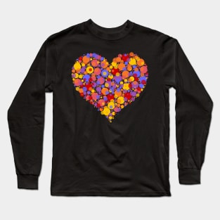 Colorful Heart from Circles Long Sleeve T-Shirt